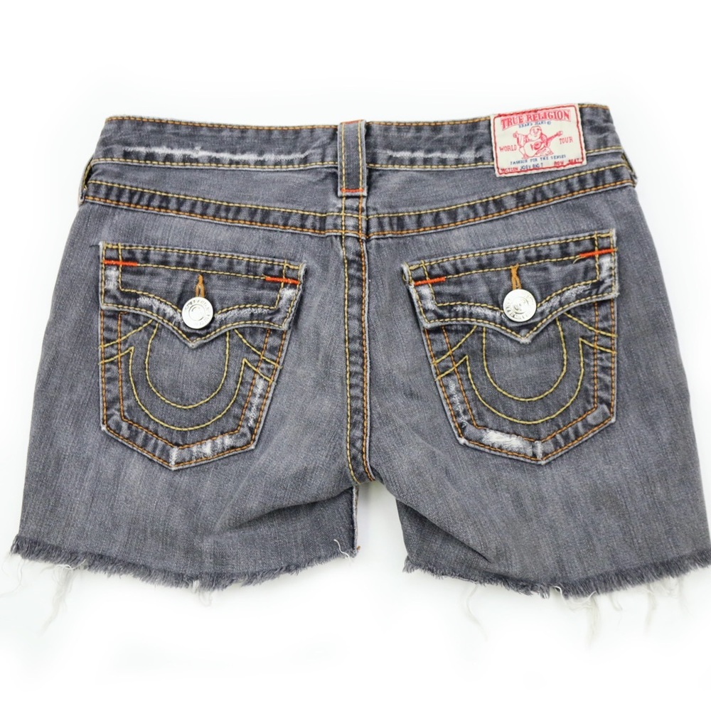 True Religion Gray Joey Cut Off Shorts  ♥️